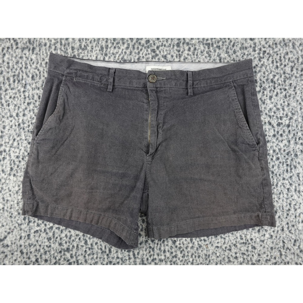 Goodthreads Chino Shorts Mens 34 Gray Stretch Flat Front